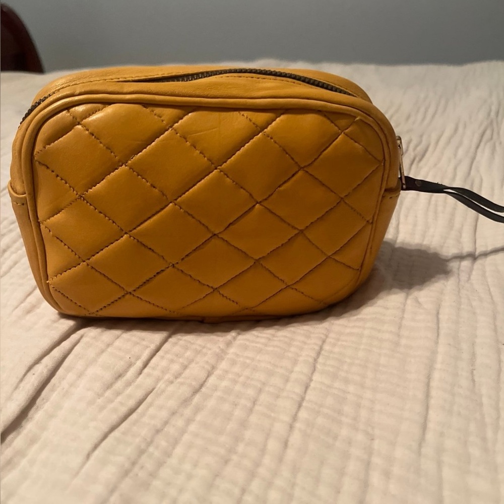 Quilted Mustard Yellow Handmade Bag
